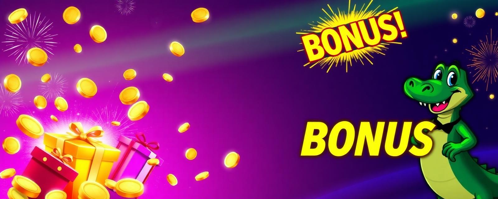 11Croco promotions banner with bonus coins and gift boxes